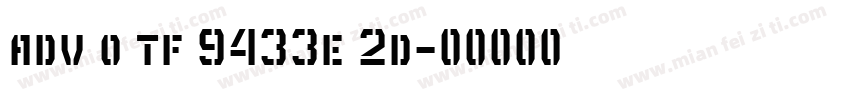adv o tf 9433e 2d字体转换